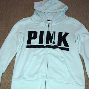 VS PINK Hoodie Light Green Size Small